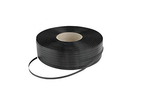 Jdel Rollo Negro de fleje plastico Polipropileno 13x0,82x1200m diametro 150/115mm