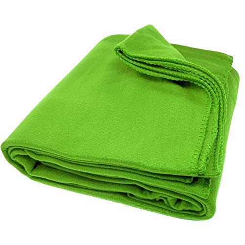 JEMIDI Manta de forro polar para sofá o cama, disponible en 3 tamaños hasta XXL, 200 x 150 cm, color verde