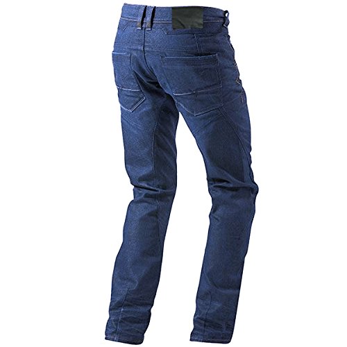 Jet Pantalon Moto Hombre Jeans Kevlar Aramid con Armadura (54 Largo/Cintura 38" Longitud 34"(2XL), Azul)