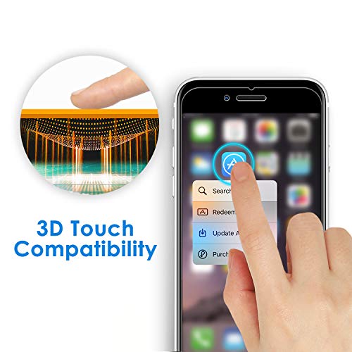 JETech Protector de Pantalla Compatible con iPhone SE 2020, iPhone 8, iPhone 7, iPhone 6s, iPhone 6, Cristal Vidrio Templado, 3 Unidades