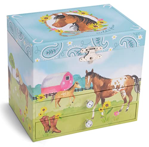 Jewelkeeper - Caja Musical Jewelkeeper de caballo y juego de joyas de niñitas - 3 regalos de caballo para niñas