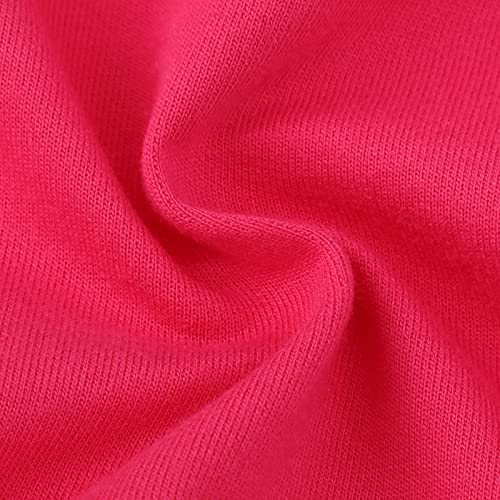 JinBei Bebé Niña Sudadera Manga Larga Camiseta con Algodón Casual Top Chandal Unicornio Rosa Roja Caballo Impresión de Pull-Over Otoño Ropa Invierno Cuello Redondo Jersey 2-3 Años