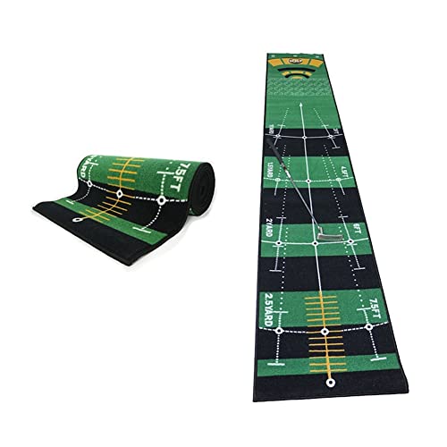 JJY Indoor Golf Putting Training Mat Lavable Anti- Slip Practica Golf Putting Mat (Color : Mat and Auto Back)
