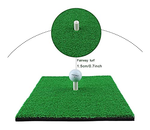 JJY Mats de Golpe de Golf Interiores/al Aire Libre Sbr Colchonetas de Golf for el Rango de conducción Practique el Uso del Patio Trasero Verde(Pasto Largo/Corto) (Color : Style 1 Short Grass)