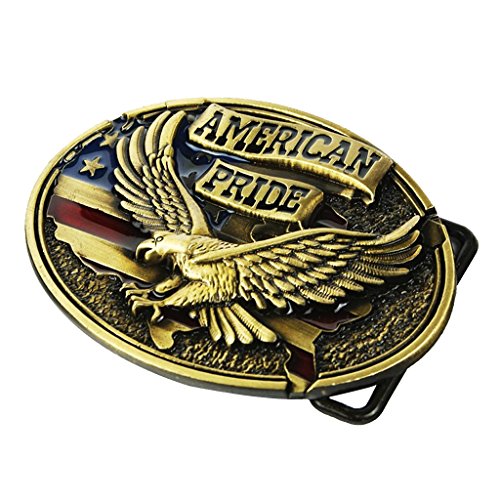 joyMerit Hebilla de Cinturón de Orgullo Americano de Golden Eage Grabada Antigua