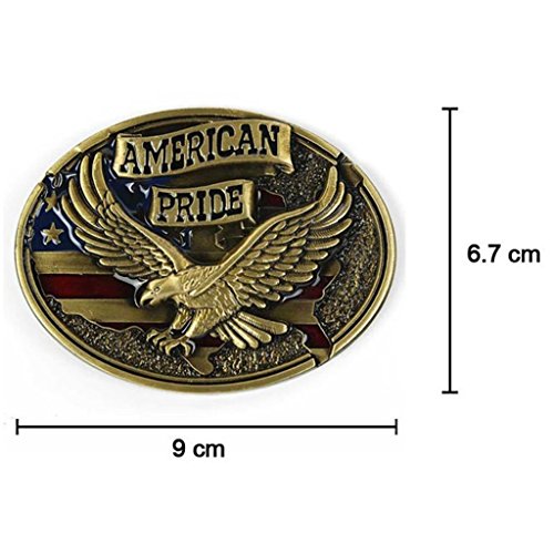 joyMerit Hebilla de Cinturón de Orgullo Americano de Golden Eage Grabada Antigua