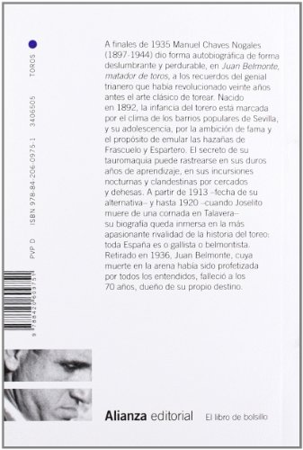Juan Belmonte, matador de toros: Su vida y sus hazañas (El libro de bolsillo - Varios)