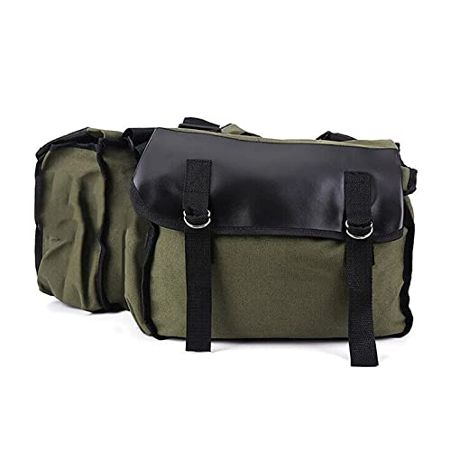 JUANJUAN Moto Ciclismo Bolsa de Silla de Montura Motocicleta Paquete Trasero Trasero Saddlebags Paquete de Espalda equina Lienzo Equipaje Bolso Vintage (Color : Black)