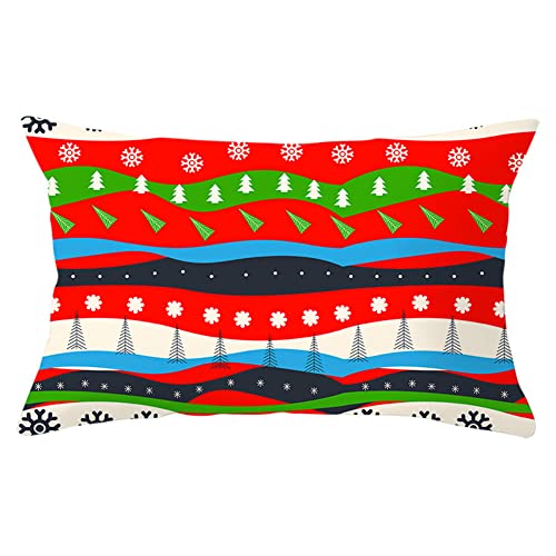 Juego de 1 Fundas Decorativas Cojines,30x50cm/12x20in Fundas de Cojín Funda de Almohada Decorativa Rectángulo de Felpa Corta Moderna,para la Decor del Restaurante del Sofá (Geometría de Color) F1272