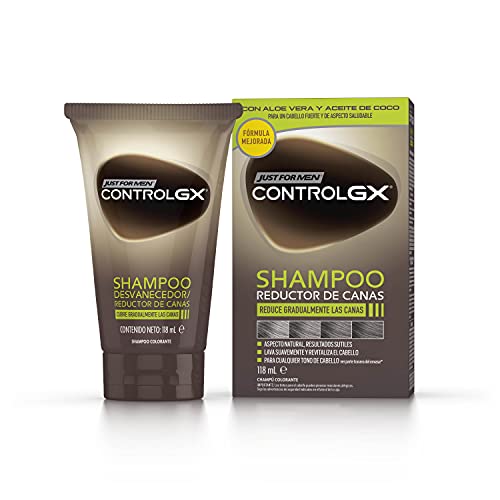 Just for men Control GX Champú, Reduce las canas gradualmente, Resultado natural, 118 ml