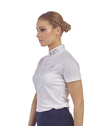 Just Togs Oxford Show - Camisa para Mujer, Camisa Oxford Show, Mujer, Color Blanco, tamaño Large