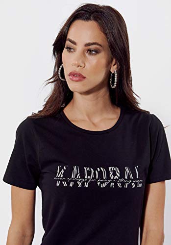 KAPORAL Atika Camiseta, Negro, L para Mujer
