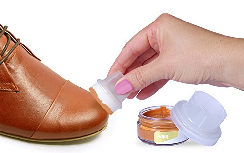 Kaps Crema para Zapatos con Aplicador de Esponja, Cuidado Intensivo y Nutritivo del Cuero, Delicate, 70 Colores (153 - cáscara)