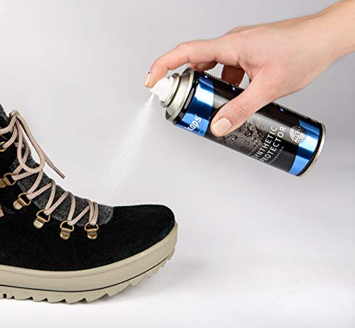 Kaps Spray Zapatos Protector Resistente al Agua Impermeabilizante Spray para Cuero Sintético Eco Artificial Cuero Vegano, Tejidos y Textiles Sensibles, Protector Sintético