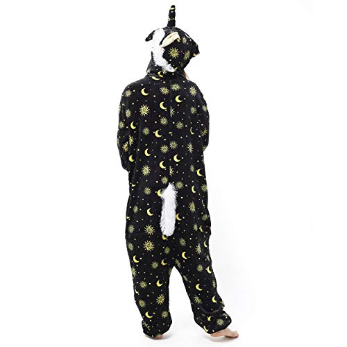 Katara- Pijama (10+ Modelos) Disfraz Animales Cosplay Adultos, Color Unicornio Estrellas Negras, Talla 165-175cm (1744)