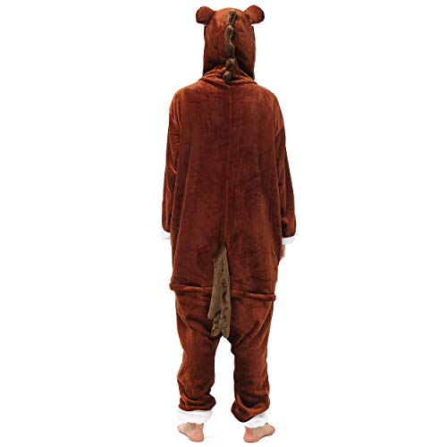 Katara- Pijamas Enteros Diferentes Animales y Tamaños, Adultos Unisex, Color Caballo marrón, Talla 145-155cm (1744)