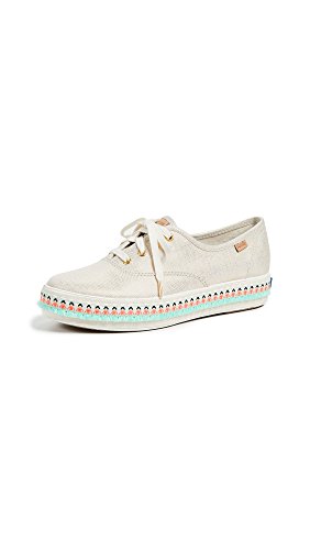 Keds Women's Triple Hula Foxing Natural Gold Sneakers Beige in Size 39.5 M