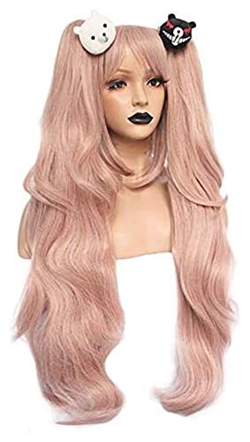 KEEBON Danganronpa: Trigger Happy Mujeres Enoshima Junko Junko Enoshima Peluca rol Colas de Caballo con los Osos Pernos de Pelo