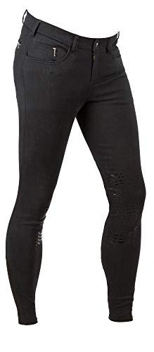 Kerbl Basicplus - Pantalones de equitación para Hombre, Talla 48, Color Negro