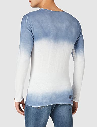 KEY LARGO Challenger Round Camiseta, Azul, S para Hombre