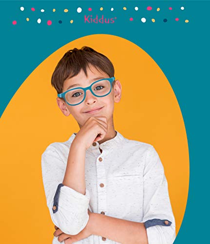 KIDDUS Gafas con Filtro Bloqueo de Luz Azul. Protección Anti Fatiga Pantallas para Niño, Niña. A Partir De 6 Años. Con Patillas Flexibles y Extraíbles. Seguras, Confortables y muy Resistentes