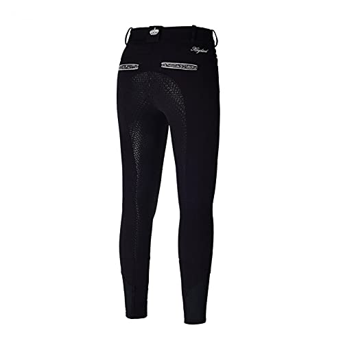 Kingsland Kailey HW/21 - Pantalones de equitación para mujer, color negro con brillantes plateados
