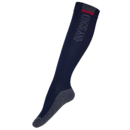 Kingsland KLMARIA - Calcetines hasta la rodilla, calcetines de competición, 1 par, color azul marino, talla 41-43