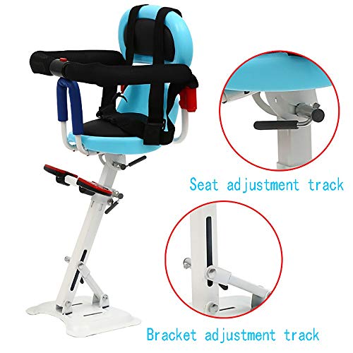 KIRA Asiento para La Bicicleta Delantero Sillín De Seguridad para Niños Respirable Pedal Plegable Valla De Seguridad Cinturón De Seguridad Adecuado para Vehículos Eléctricos De Pedales