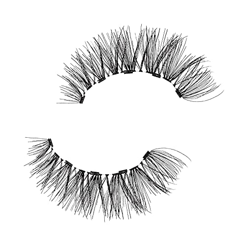 KISS Biotin - Delineador de ojos magnético negro con punta de precisión y pestañas postizas sintéticas con 5 imanes de doble fuerza y a prueba de manchas, tentación, 1 par
