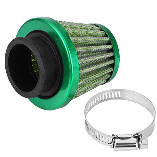 Kit de filtro de entrada de aire universal de 38 mm, para motocicleta, para aspiración de aire frío, para scooter, todoterreno, motocicleta, filtro de aire (verde)