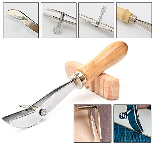 Kit de herramientas de perforación de piel, 18 piezas de costuras para tallar, costura, sillín de costura, cuero para manualidades, herramientas de bricolaje 18