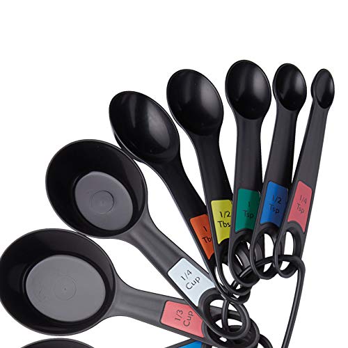 KitchenCraft Plastic Measuring Cups and Spoons (Set of 10)