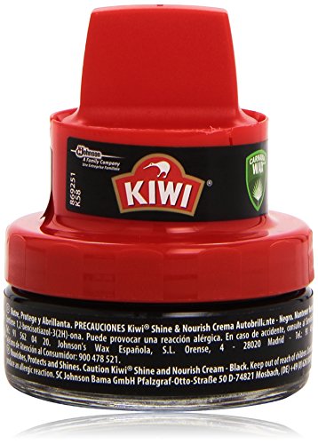 KIWI Crema Autobrillante para Pulido de Calzado en Lata, Brilla, Nutre y Protege, Negro, 50 Mililitros