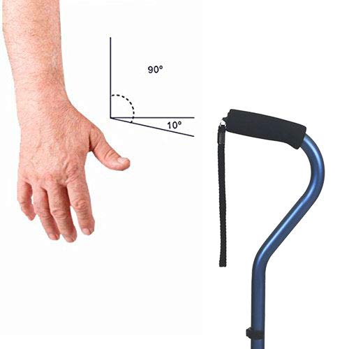 KMINA - Baston extensible para mayores, Bastones para ancianos, Bastones personas mayores con base, Baston hombre y mujer, COMFORT Azul