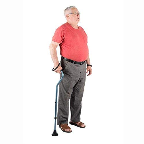 KMINA - Baston extensible para mayores, Bastones para ancianos, Bastones personas mayores con base, Baston hombre y mujer, COMFORT Azul