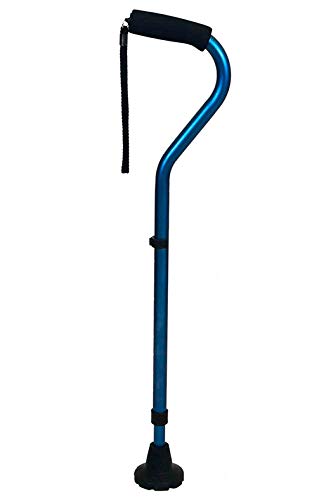 KMINA - Baston extensible para mayores, Bastones para ancianos, Bastones personas mayores con base, Baston hombre y mujer, COMFORT Azul