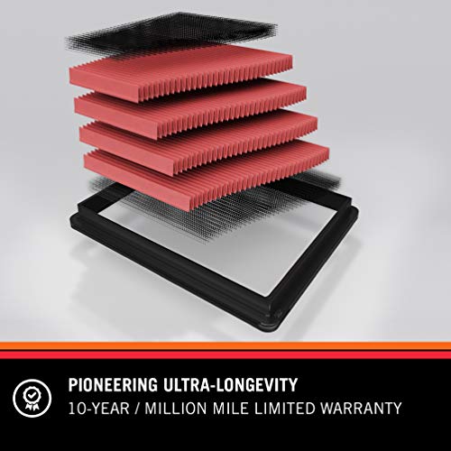 K&N 33-3073 - Filtro de aire del motor: alto rendimiento, lavable, filtro de repuesto, más potencia, 2015-2019 (E-Pace, Discovery Sport, Range Rover Evoque)