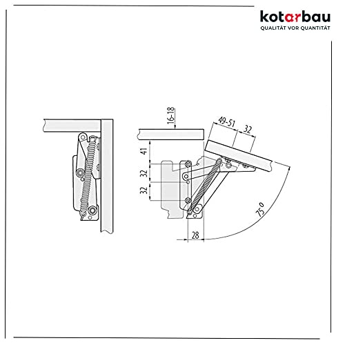KOTARBAU® Haeusler-Shop - Juego de 2 herrajes para puertas (135 mm), color plateado