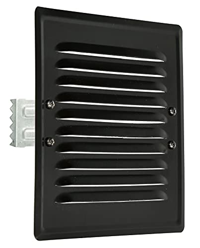 KOTARBAU® Haeusler-Shop - Rejilla de ventilación (165 x 165 mm, metal, con protección contra insectos), color negro