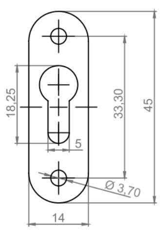 KOTARBAU Herraje de cabeza alomada (42 x 14 mm, galvanizado, 100 unidades)