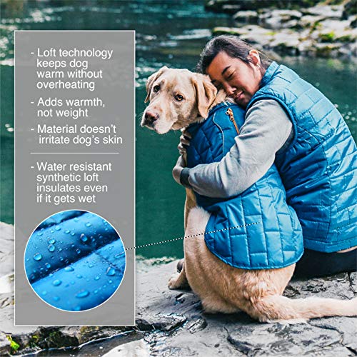 Kurgo Abrigo para Perro Estilo Loft - Chaqueta para Perro de Diseño Reversible - Disponible en Tallas Extra Pequeña - Pequeña - Mediana - Grande - Extra Grande
