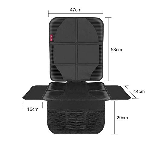 KYG 2 in 1 Protector para Asiento del Coche con Organizador Bolsillos Fundas Impermeable y Antideslizante para Sillas de Coche Protege el Cuero desde Arañazos Suciedad y Líquidos