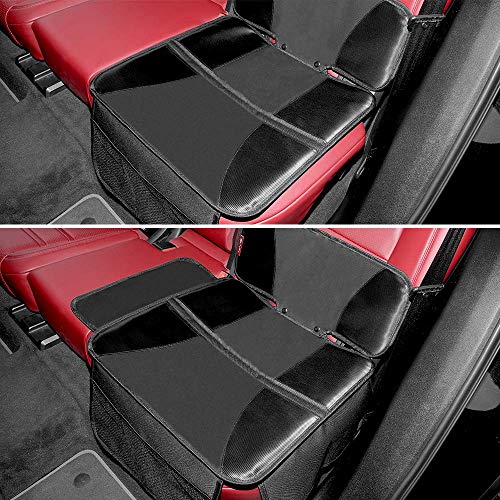 KYG 2 in 1 Protector para Asiento del Coche con Organizador Bolsillos Fundas Impermeable y Antideslizante para Sillas de Coche Protege el Cuero desde Arañazos Suciedad y Líquidos