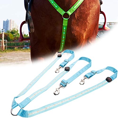 kylew Arnés de caballo LED para caballos, collar de peto de caballo de alta adherencia para montar equipo de seguridad ajustable al aire libre Equestrian pecho arnés