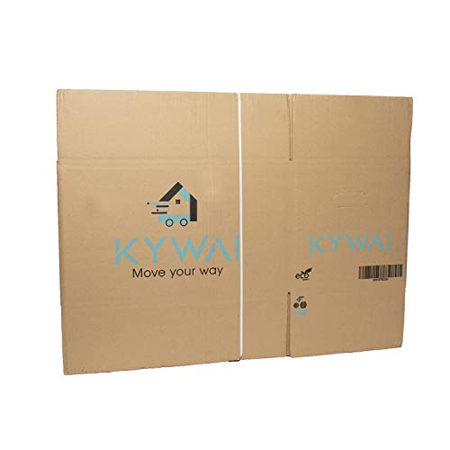 KYWAI. Pack 15 Cajas Carton Mudanza y Almacenaje 500x300x300. Grandes con asas. Caja carton reforzado. Fabricadas España.