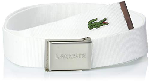 Lacoste RC2012 Cinturón, Blanc, 110 cm para Hombre