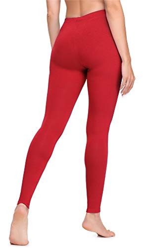 Ladeheid Leggins Largos Mallas Deportivas Mujer LA40-133 (Rojo, XL)