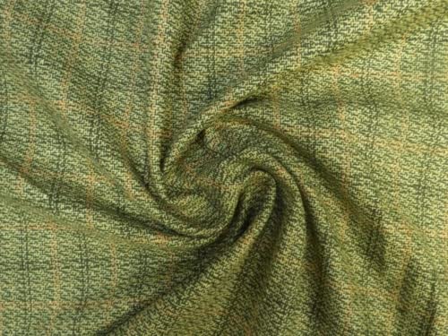 Lady McElroy - Tela de lana con revestimiento de tweed, color verde