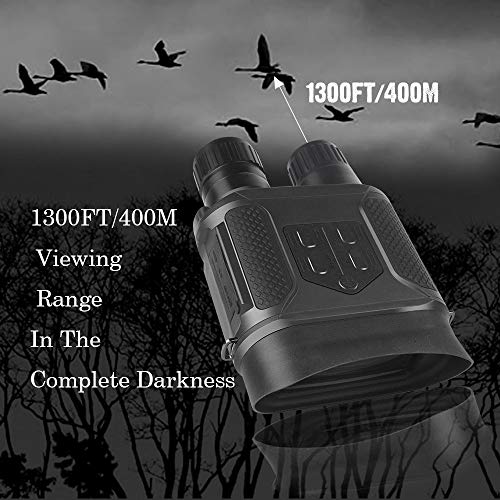 Landove - Binocular de visión Nocturna Digital para Caza 7 x 31 con 2 Pulgadas TFT, LCD HD, Infrarrojos, cámara IR y videocámara, 400 m, Alcance de visualización para 5 MP Foto y vídeo 640 p