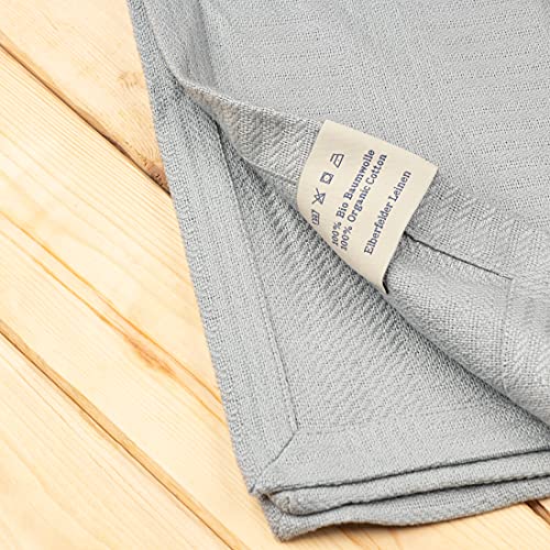 LANGDHUUS Colcha Original de Piqué | 100% algodón orgánico | Manta de Verano | Manta de sofá | Colcha de Cama (Gris Tranquilo, 150 x 220 cm)
